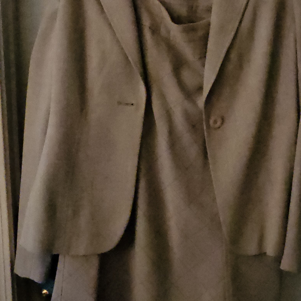Ladies Classic Tan Blazer And Matching Skirt